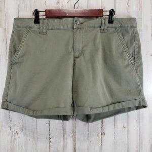 Arizona Jeans Womens Shorts Green Front Zip